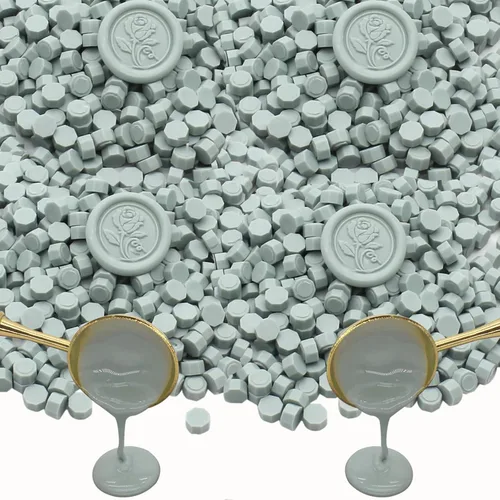 600 cuentas de sello de cera verde salvia, cuentas de cera de sellado prémium Andotopee para sellos de sellos, paquete de repuesto de pellets de