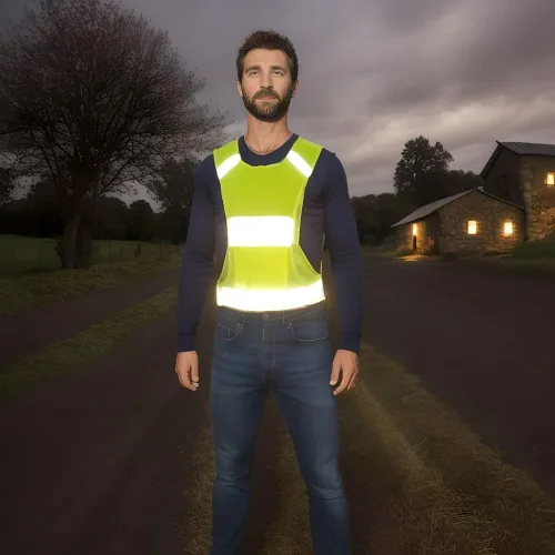 Miniatura 2 de Chaleco reflectante de seguridad para correr con bolsillo para correr, andar en bicicleta