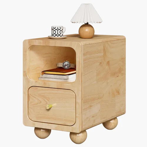Miniatura 16 de Mesita de noche de madera maciza, mesita de noche estrecha con cajones, mesita de noche moderna negra de mediados de siglo, mesita de noche pequeña