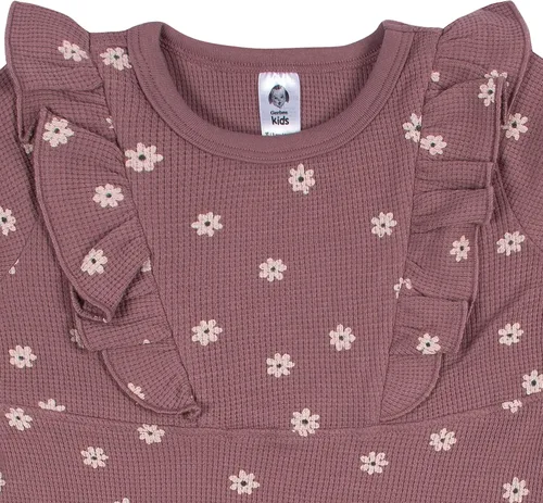 Miniatura 4 de Gerber Vestido de manga larga con detalle de volantes para bebé niña