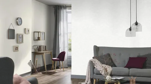 Miniatura 2 de CONCORD WALLCOVERINGS ™ Papel tapiz moderno con textura abstracta, pared decorativa de vinilo, blanco, 21 pulgadas x 33 pies (57 pies cuadrados)