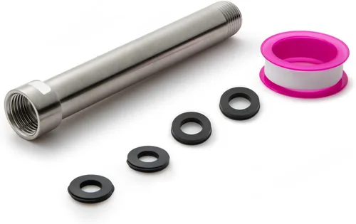 Miniatura 17 de OFFO Brazo de extensión de cabezal de ducha, extensión de brazo de ducha, extensor de cabezal de ducha hecho de acero inoxidable 304, extensión