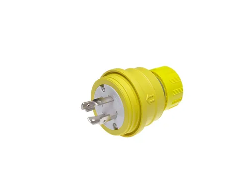 Miniatura 5 de Woodhead 28W76BLK Watertite - Enchufe de hoja de bloqueo de ubicación húmeda, cableado eléctrico negro con 3 cables/4 polos, configuración NEMA