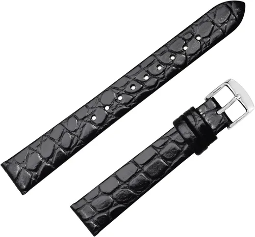Miniatura 8 de BISONSTRAP Correas de reloj de cuero, correas de repuesto suaves con hebilla pulida, 0.315in, 0.394in, 0.472in, 0.551in, 0.630in, 0.709in, 0.748in