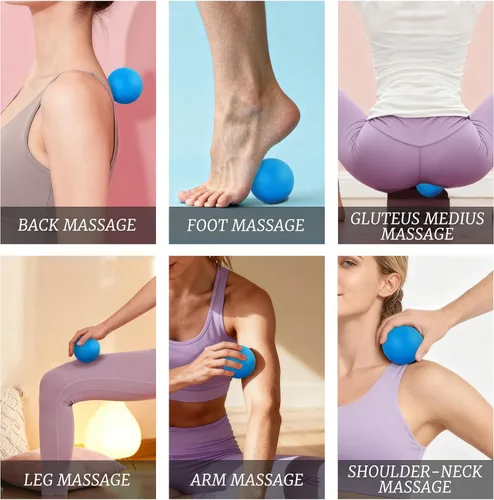 Miniatura 3 de ZUFECY Pelota de yoga para liberación, bola de terapia de silicona de 2.5 pulgadas, masaje de tejido profundo para dolor de pies, hombros y espalda