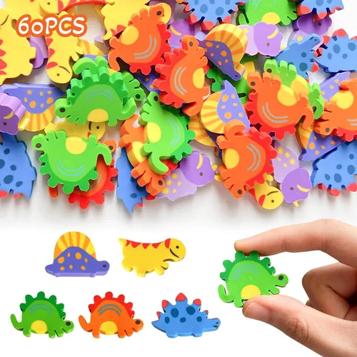 Miniatura 13 de Kleeblatt Borradores de Navidad ensamblables 3D, 45 unidades, Papá Noel, reno, muñeco de nieve, árbol de Navidad, regalos creativos para niños