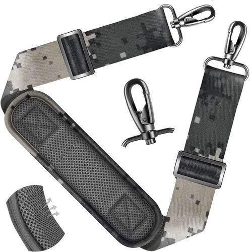 Miniatura 115 de ZINZ Correa de hombro universal de 59 pulgadas con almohadilla transpirable fija ultra gruesa, correa de hombro ajustable y resistente para bolsa
