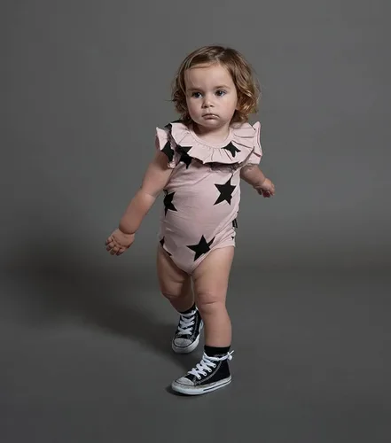 Miniatura 4 de NUNUNU Enterizo de manga corta para bebé, 100% algodón, unisex para niñas y niños