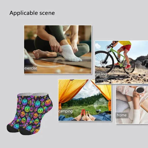 Miniatura 7 de devor Cotton Socks for Women Short Sock for Women No Show Athletic Socks Kawaii Cute Mushrooms Funny Mushrooms Magic Mushrooms Plant Forest Short