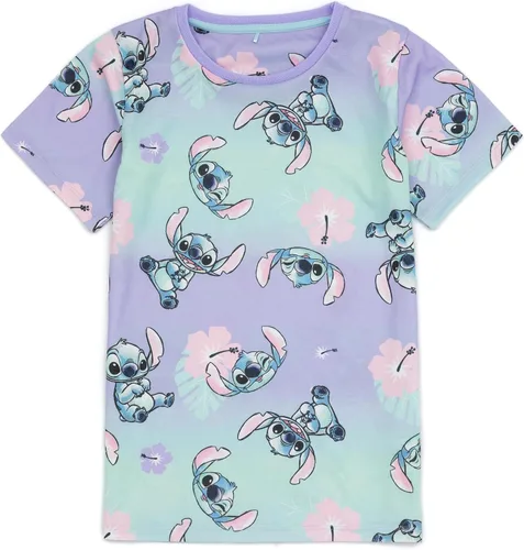 Miniatura 4 de Disney Lilo And Stitch - Conjunto de 2 pijamas para niñas, diseño animado de alienígena, pantalones cortos, ropa de dormir