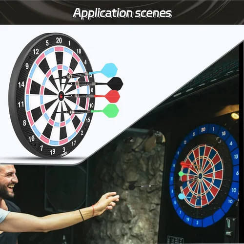 Miniatura 6 de CyeeLife Integrated Dart Shaft and Flights Standard Shape,Black/Red/Blue/Green,4 Set (12pcs)