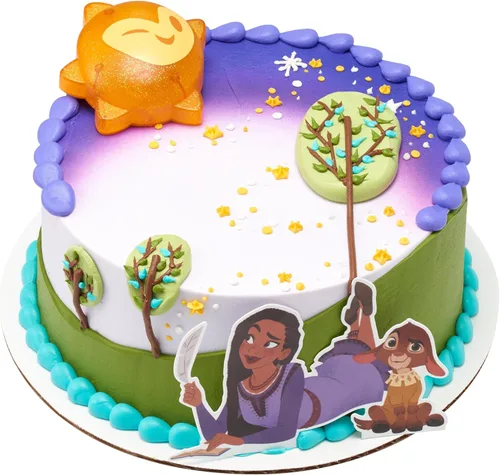 Miniatura 3 de DecoSet Disney Wish Shining Star - Juego de decoración de 2 piezas con Asha, Valentino y estrella iluminada, para cumpleaños y celebraciones