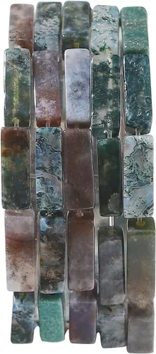 Miniatura 6 de BEADIA Cuentas de tubo de amazonita natural de 0.512 x 0.157 in, 30 cuentas cilíndricas sueltas de semi piedras preciosas para diseño de joyería