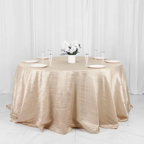 Miniatura 29 de Tableclothsfactory Mantel rectangular de tafetán arrugado de acordeón azul polvoriento, de 60 x 102 pulgadas, perfecto para ceremonias de boda