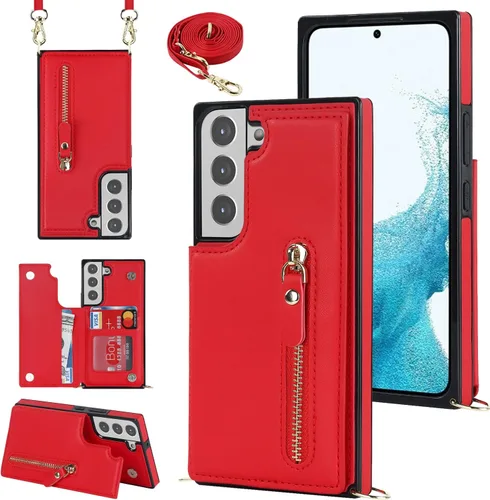 Miniatura 14 de Crossbody Phone Case iPhone 12 / iPhone 12 Pro Leather Card Holders Wallet Protective Case Removable Adjustable Leather Strap with Button Compatible