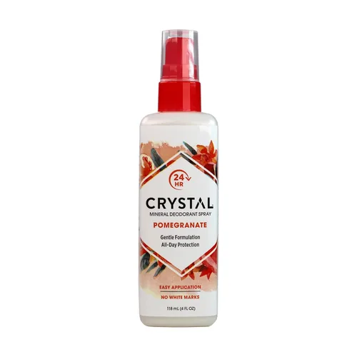 Crystal Essence Spray desodorante, granada, 4 oz