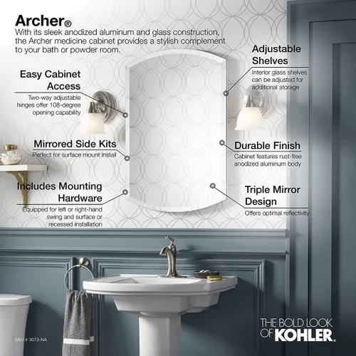 Miniatura 3 de Gabinete con espejo Archer k-3073-NA de Kohler