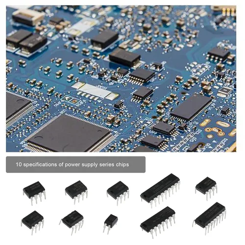 Miniatura 2 de 50pcs 10 Tipos Circuito Integrado Chip Surtido Kit Baja Entrada Baja Voltaje LM324 LM358 LM386 LM393 UA741 NE5532 NE555 PC817 ULN2003 ULN2803