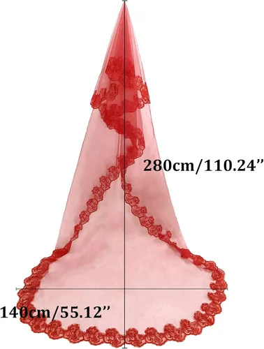 Miniatura 2 de Velos cortos de malla de encaje de 2 niveles con peine, para despedida de soltera de tul simple para mujer, para boda, despedida de soltera V1