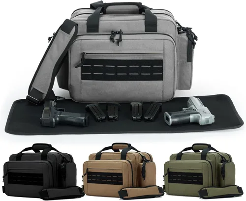 Miniatura 8 de Bolsa para polígono de tiro, estuche para pistola, bolsas para pistolas y munición para pistolas de mano y bolsa de transporte blanda para disparar