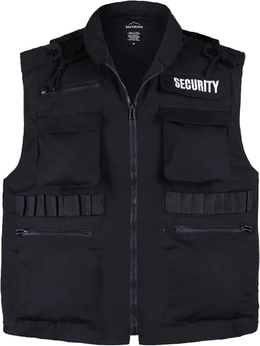 Miniatura 2 de BACKBONE Chaleco de seguridad uniforme de estilo militar unisex para hombre para mujer - Negro