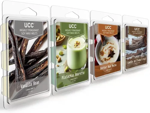 Miniatura 5 de UCC Cera derretida, cubos de cera de soja, aroma fuerte de larga duración, mezcla perfumada prémium para derretir tartas, romero menta, rosa