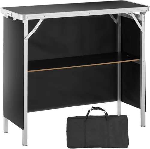 VEVOR Mesa de Bar Portátil Plegable, Mesa de Podio para Ferias Comerciales para Interiores, Exteriores, Fiestas, Picnic, Exposición, Incluye Estuche