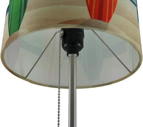 Miniatura 4 de Zeckos Lámpara de mesa de acero inoxidable de 18 pulgadas, un acento de decoración temática de playa perfecto con cautivadora pantalla de tabla