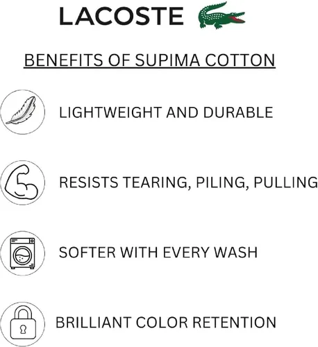 Miniatura 6 de Lacoste Heritage - Juego de toallas de algodón Supima de 6 piezas, 2 toallas de baño, 2 toallas de mano, 2 toallas pequeñas, aloe – altamente