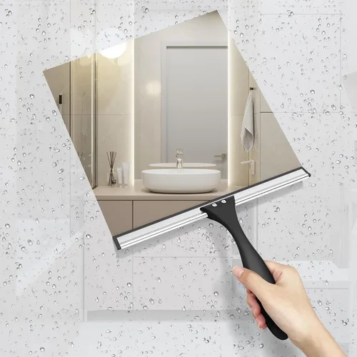 Miniatura 5 de AmazerBath Escobilla para puerta de cristal de ducha, escobilla de ducha para puertas de cristal, escobilla multiusos con gancho para puertas