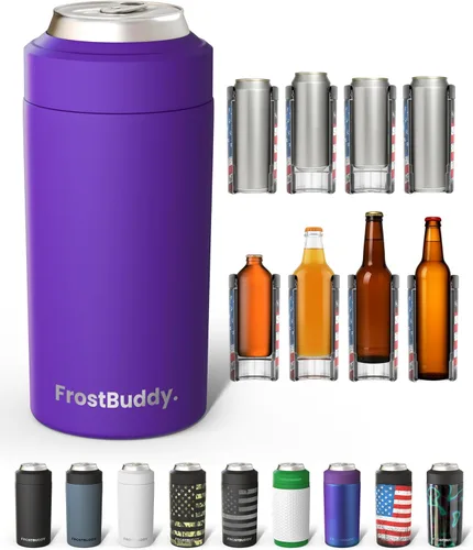 Miniatura 51 de Frost Buddy Universal Can Cooler - Fits all - Stainless Steel Can Cooler for 12 oz & 16 oz Regular or Slim Cans & Bottles - Stainless Steel
