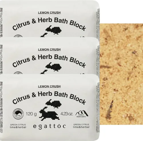 Bombas de baño para mujer, paquete de 3, cítricos y hierbas con aceites esenciales y pétalos de caléndula, bloque de baño hidratante para piel seca,