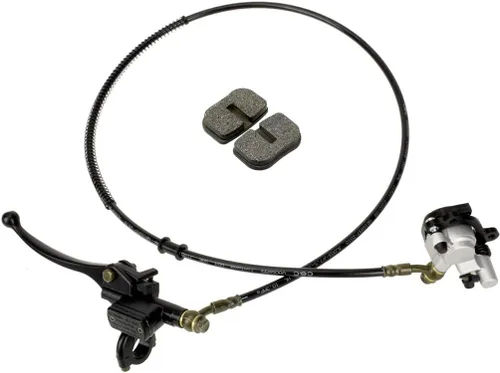 HIAORS Pinza de cilindro maestro de freno hidráulico mejorada con conjunto de pastilla de freno y tubo de manguera para 97cc 2.8HP Baja Doodlebug