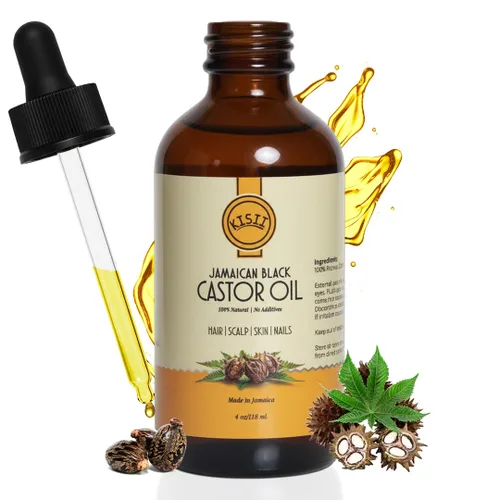 Aceite de ricino negro jamaicano – Aceite de ricino 100% puro para el crecimiento del cabello, cuidado del cuero cabelludo, piel brillante y uñas.