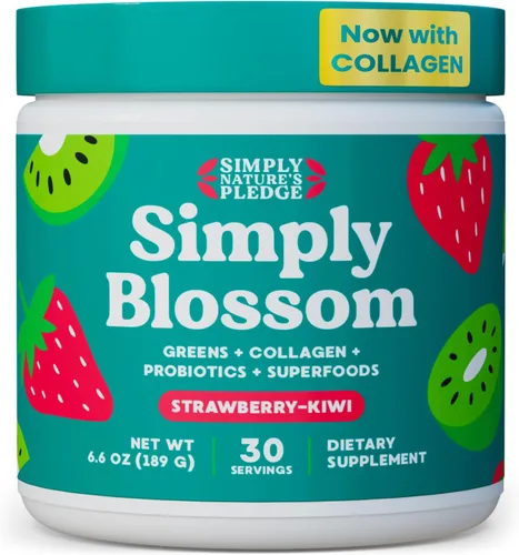 Miniatura 15 de Simply Blossom Nutrition Daily Greens & Superfood Powder + Colágeno + Probióticos para la salud digestiva de las mujeres y alivio de la hinchazón.