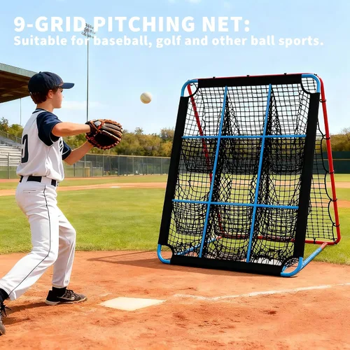 Miniatura 6 de 2-in-1 Baseball Pitching and Rebound Net, Trainer and Return Screen for Pitching Practice
