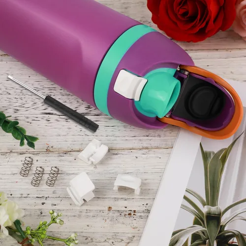 Miniatura 7 de PEUTIER 4 botones de repuesto compatibles con Owala FreeSip de 24 onzas, 32 onzas, tapa de botella de agua sin BPA, piezas de repuesto para Owala