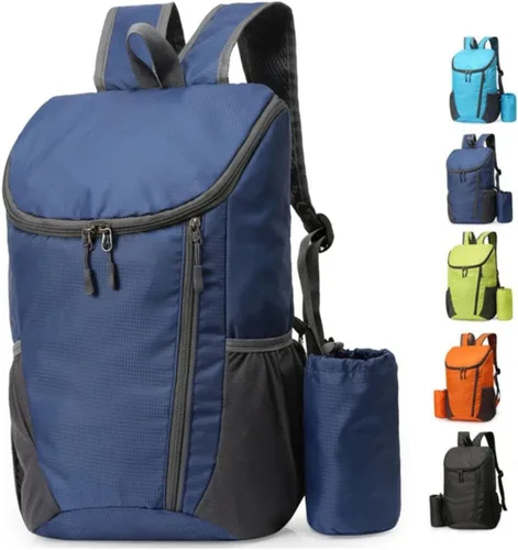 Miniatura 13 de Mochila plegable portátil, mochila plegable para montañismo, mochila ultraligera para ciclismo al aire libre, mochila de senderismo para viajes Negro
