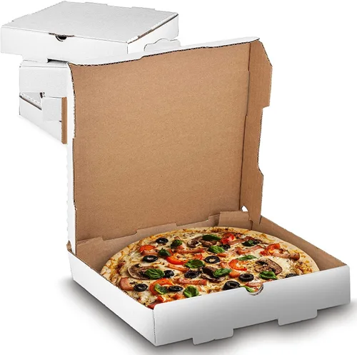 Miniatura 13 de MT Products Kraft - Caja de pizza de 10 x 10 x 1.75 pulgadas, cajas pequeñas de cartón corrugado B para pizza (paquete de 10) – Fabricado