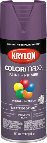 Miniatura 47 de Krylon K05507007 COLORmaxx Pintura en aerosol y base para uso en interiores y exteriores, color amarillo brillante, 12 onzas (paquete de 1)