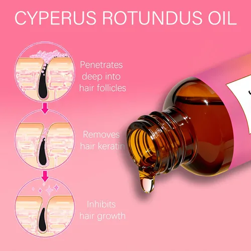 Miniatura 2 de Paquete de 2 aceites Cyperus Rotundus para depilación, inhibidor natural del crecimiento del cabello para el cuerpo, crecimiento lento del vello