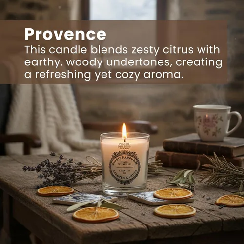Miniatura 4 de Panier des Sens Vela cítrica vertida a mano en Provenza, Francia, velas perfumadas de larga duración, hasta 55 horas de tiempo de combustión, vela