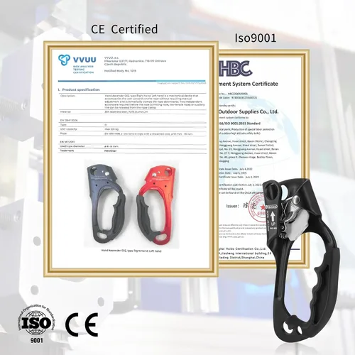 Miniatura 3 de NewDoar Certificado UIAA y CE - Ascendedor de mano para escalada en roca, arborista, equipo de rapel para cuerda de 8~13MM