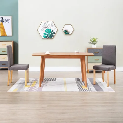 Miniatura 22 de Modern Dining Chairs Set of 2 Black Fabric Upholstered with Rubber Wood Frame for Kitchen Dining Room Farmhouse Decor