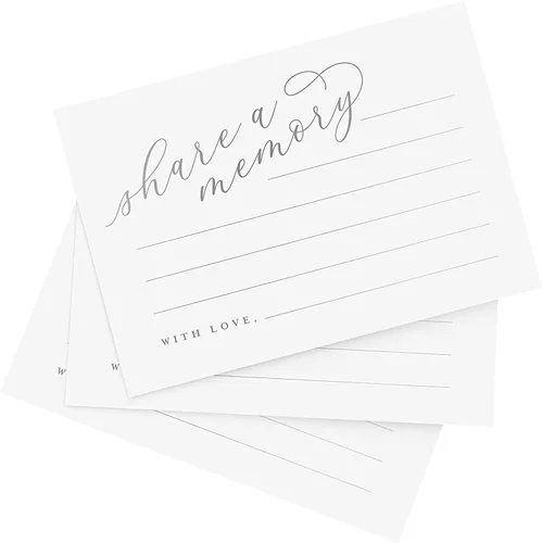 Miniatura 8 de Bliss Collections Share a Tarjetas de memoria, paquete de 50 tarjetas florales de rubor de 4 x 6 pulgadas para bodas, duchas, cumpleaños