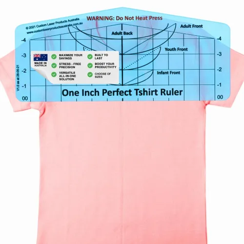 Miniatura 11 de Guía de Prensado Segura para Prensa Térmica de Camisetas para Alineación de Vinilo y Colocación Precisa en Cuello y Pecho. Guía de Regla de Camiseta