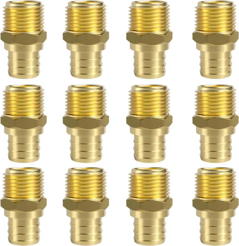 Miniatura 10 de SUNGATOR Paquete de 2 adaptadores machos Pex de 1 pulgada, latón sin plomo, accesorios Pex de 1 pulgada