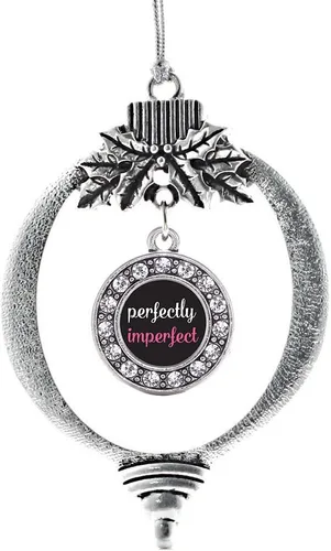 Miniatura 94 de Inspired Silver - Twin One - Adorno festivo de Navidad de plata - Adorno festivo de árbol de Navidad con dije de círculo y circonita cúbica