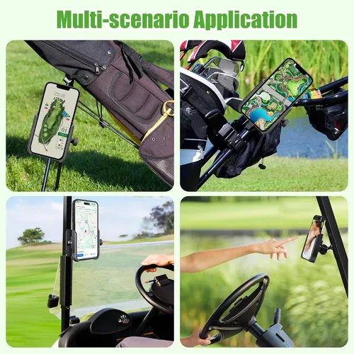 Miniatura 6 de 10L0L Soporte magnético para teléfono para carrito de golf, soporte de aleación de aluminio mejorado con imanes de neodimio N52, organizador