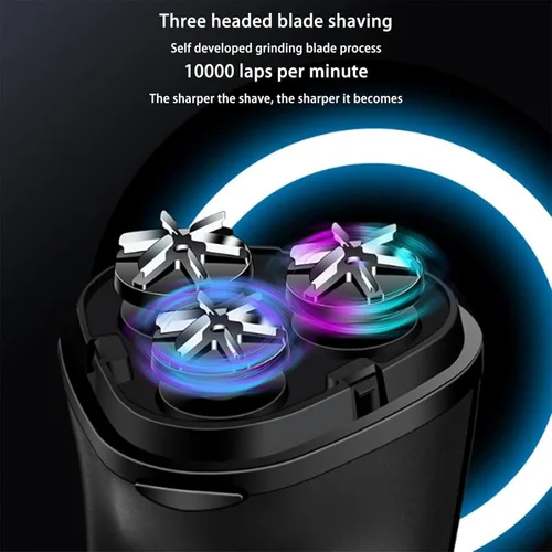 Miniatura 5 de Maquinilla de afeitar eléctrica para hombres, afeitadora recargable inalámbrica para hombres, afeitadora facial portátil, maquinilla de afeitar